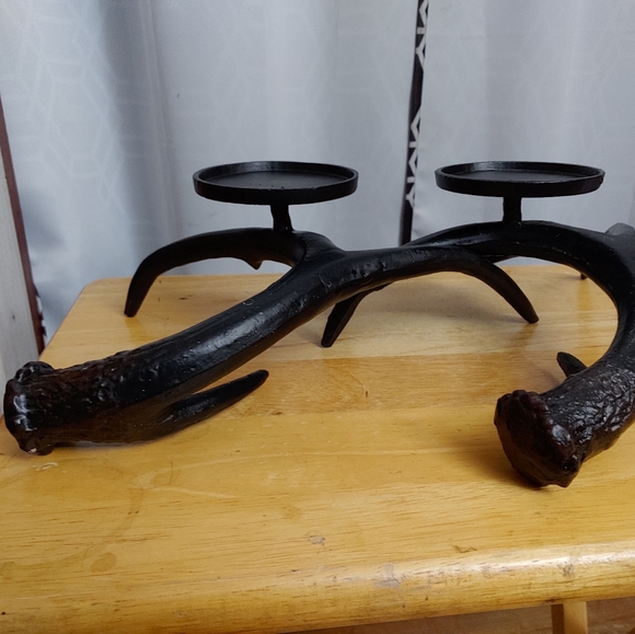 Deer antler candle holders set of 2 - Picture 5 of 6